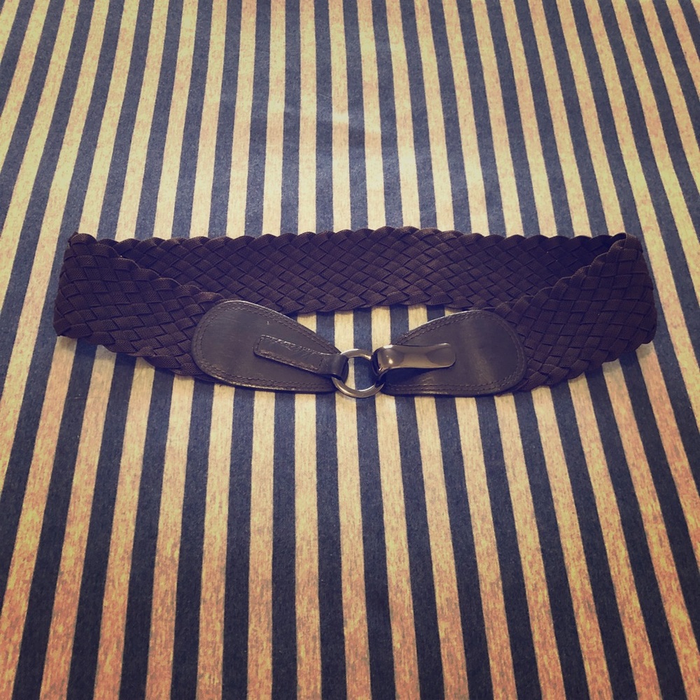 Chocolate Brown Interlocking Clasp Stretch belt